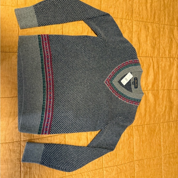 Lambswool Jacquard Tennis Sweater - Picture 6 of 7